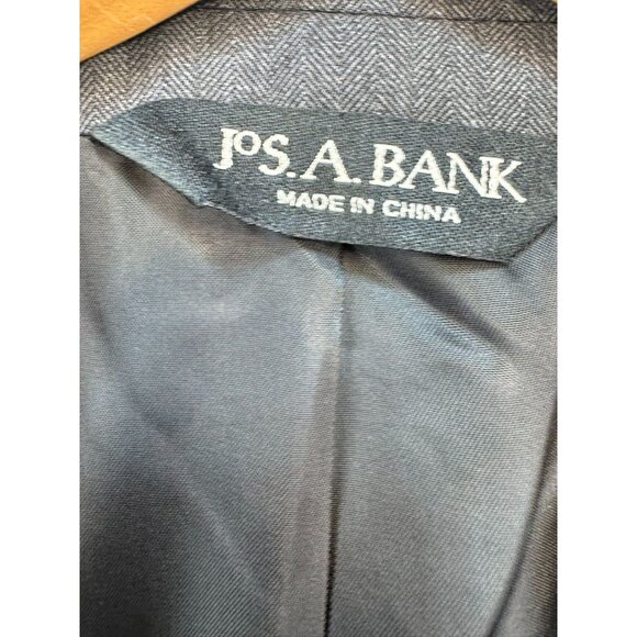 Jos. A. Bank Signature Collection Mens Wool Blazer 46L Gray Suit Jacket - Picture 2 of 13
